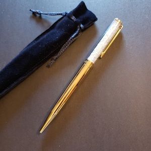 Swawarski Crystal Filled & Gold plated Ink Pen